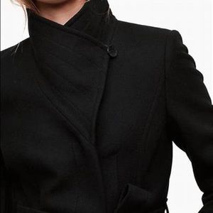 Babaton Cristobal wrap coat in black.